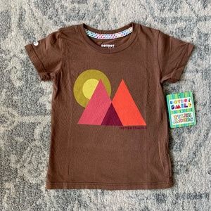 NWT Dot Dot Smile Artist Collaboration T-Shirt, Brown, Size 2T